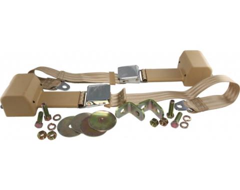 El Camino Seat Belts, 2 Point Kit With Retractors, For Bench Seat, Set Of 2, 1964-1967