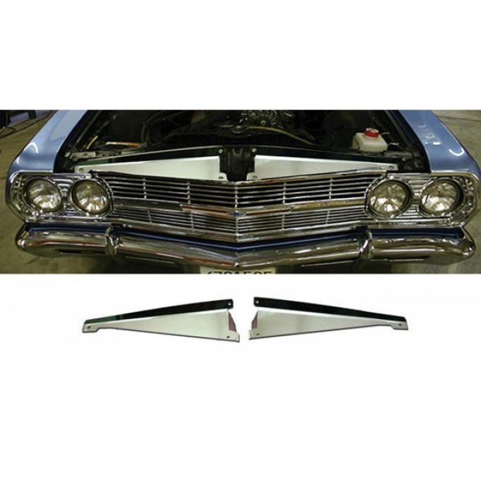 El Camino Core Support Filler Panel, Polished Aluminum, 1965