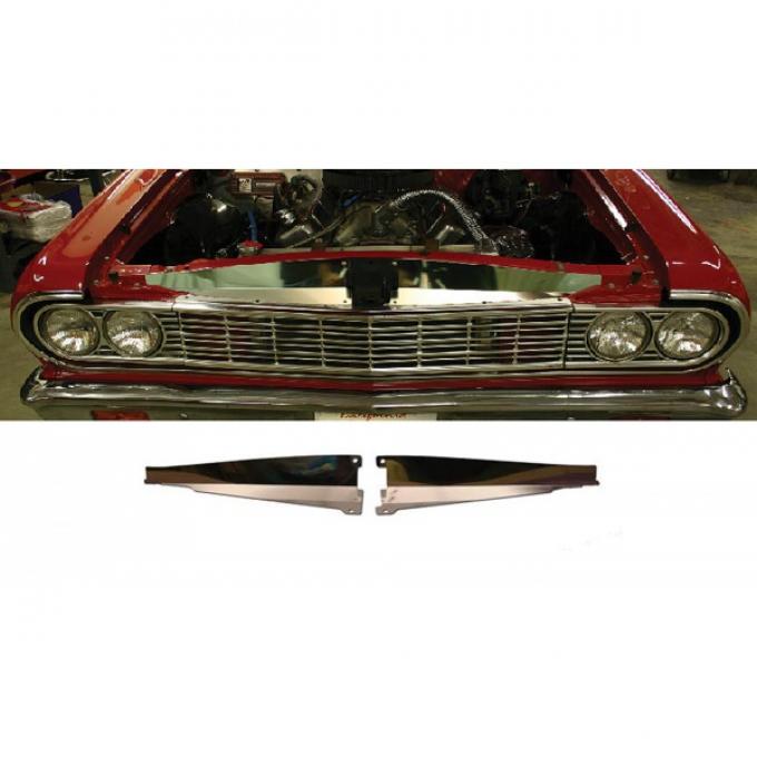 El Camino Core Support Filler Panel, Polished Aluminum, 1964