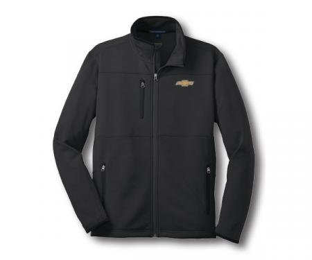 Chevy Jacket, Zippered Pique Fleece, Black | Large