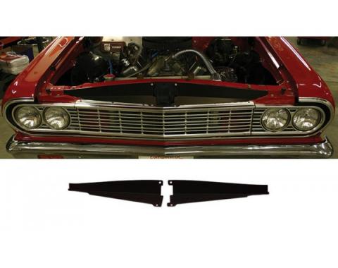 El Camino Core Support Filler Panel, Black Anodized, 1964