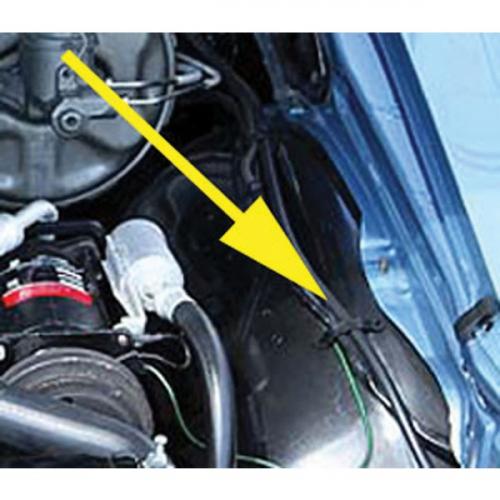 Chevelle Wiring Harness Retainer Strap, Left Inner Fender & Cowl