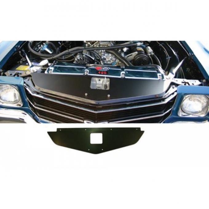 Chevelle Core Support Filler Panel, Black Anodized, 1970-1972