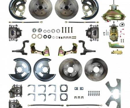 67-9 4-Wheel Disc Brake Conversion, 11"  Booster, Staggered Rear Shocks