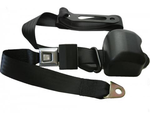 Seatbelt Solutions 1978-1987 El Camino 3 Point Direct Fit Retractable Lap and Shoulder Seatbelt, Bench Seat, Metal Buckle 