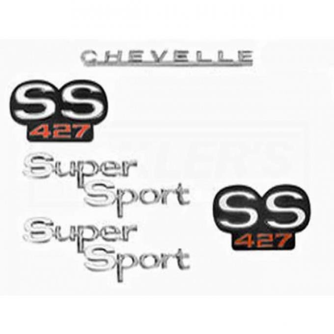 Chevelle And Malibu Emblem Kit, Super Sport 427, 1966