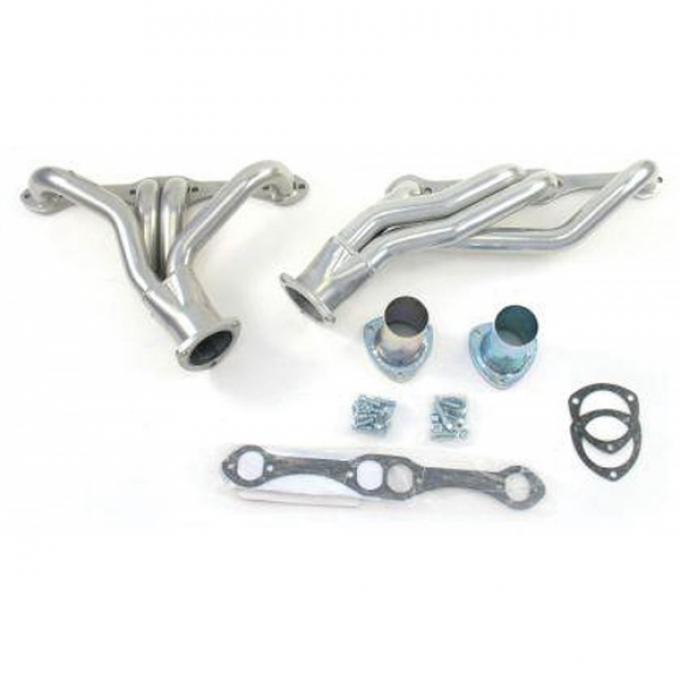 Chevelle Exhaust Headers, Small Block, Shorty Style, For Cars With Manual Transmission & Floor Shift, 1964-1972