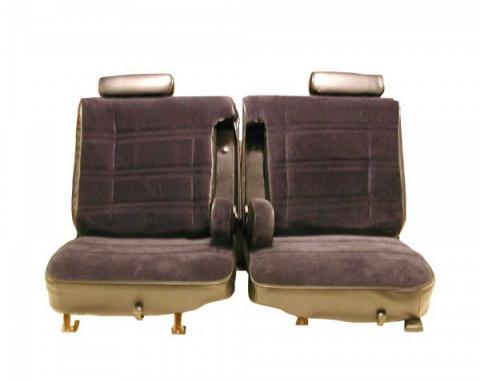 El Camino Seat Covers, Split Seat, Dual Armrest & Headrest,Vinyl With Velour, 1978-1980