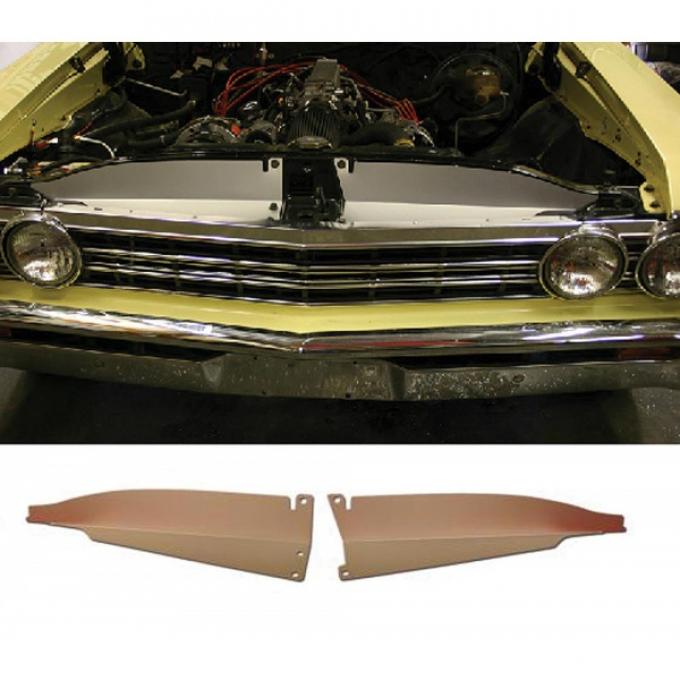 El Camino Core Support Filler Panel, Anodized Aluminum, 1967