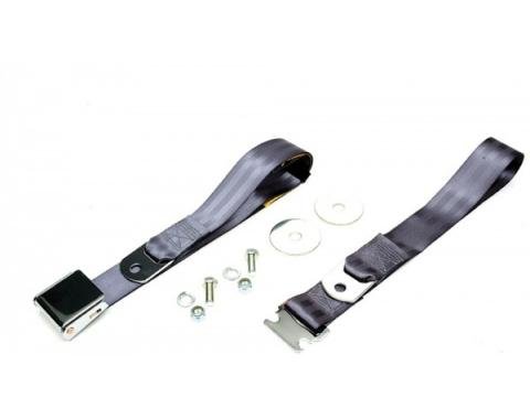 El Camino Seat Belts, Lap Belts With Deluxe Metal Buckles, Side, 1964-1987