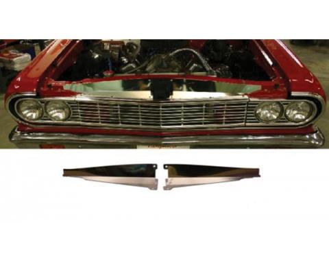 Chevelle Core Support Filler Panel, Polished Aluminum, 1964