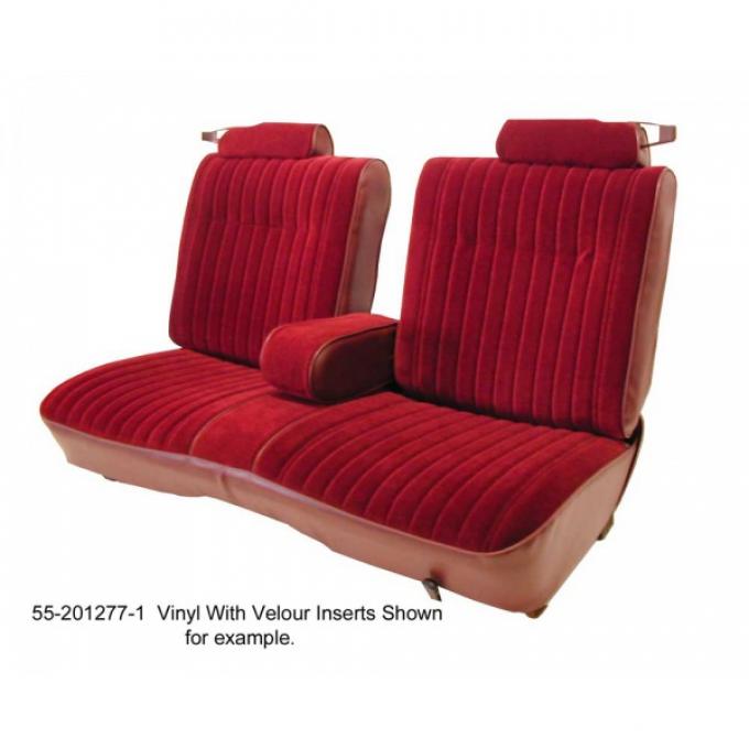 El Camino Seat Cover, Straight Bench, Split Back, Center Armrest & Headrest, Vinyl, 1981-1987