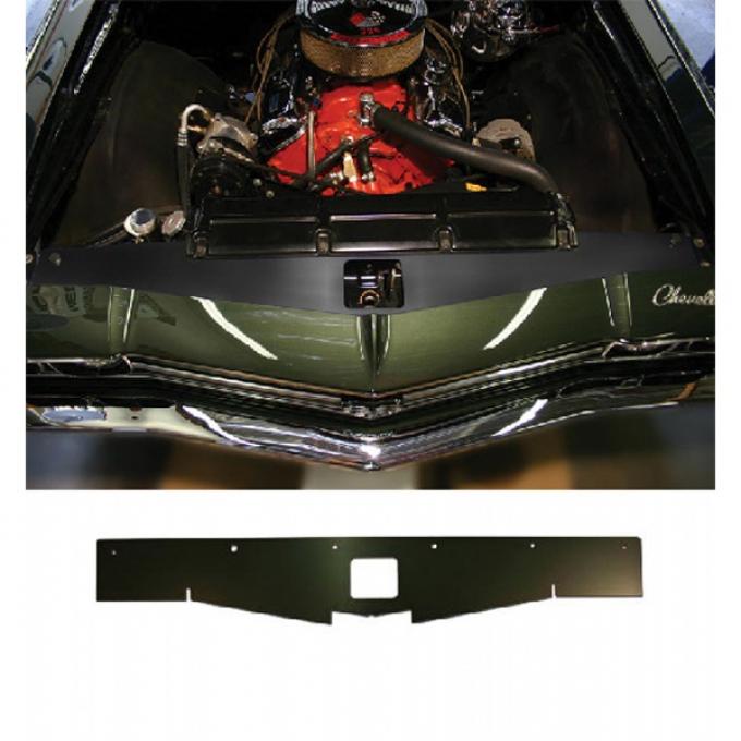 El Camino Core Support Filler Panel, Black Anodized, 1968-1969