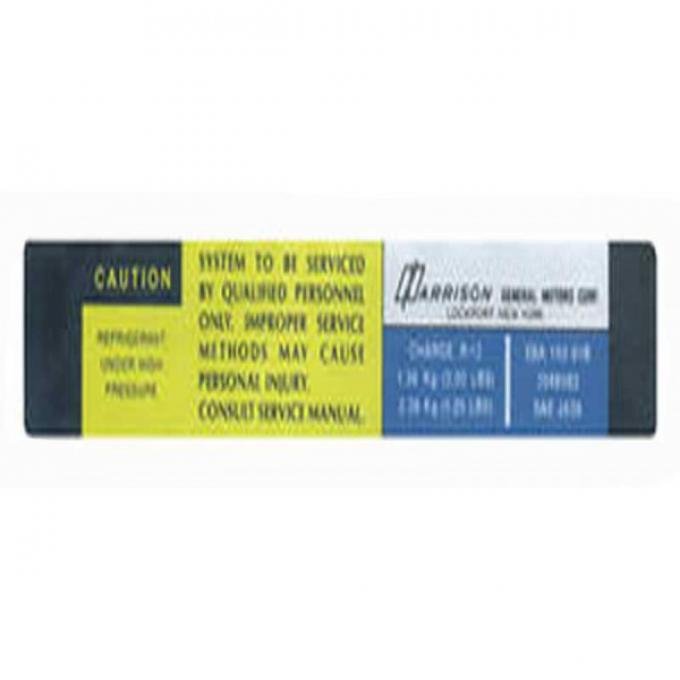 Chevelle And Malibu Harrison Air Conditioning Evaporator Box, EBA-150-81B, Decal, 1981-1983