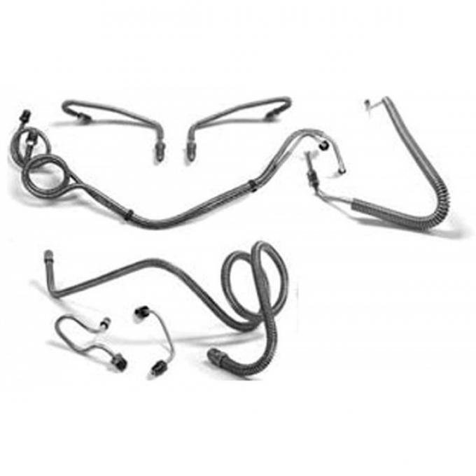 El Camino Full Brake Line Set, Manual Drum, OE Steel, 1968