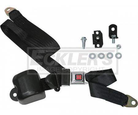 Seatbelt Solutions 1964-1975 El Camino Seat and Shoulder 3 Point Retractable Kit, Plastic Push Button, Bucket