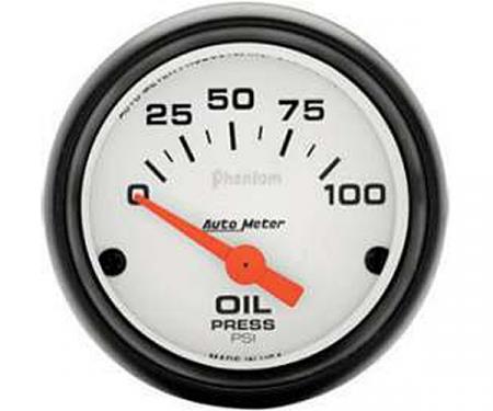 El Camino Oil Pressure Gauge, Electric, 2-1/16", Phantom Series, Autometer, 1959-1987