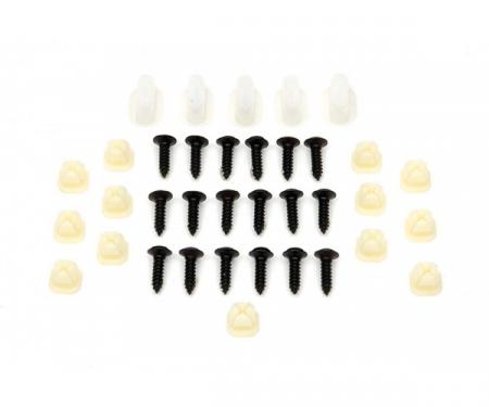 Redline Restomotive® 1980-1981 Malibu / El Camino Headlight Bezel & Grille Header Panel Hardware Kit