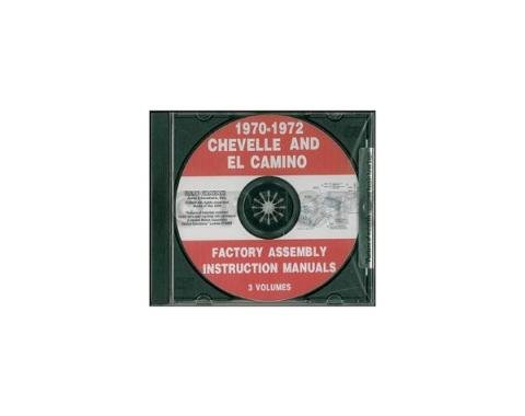 Chevelle Factory Assembly Manual, PDF CD-ROM, 1970-1972