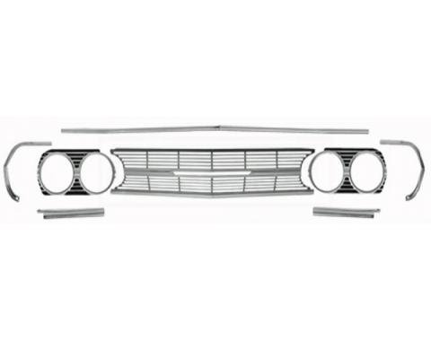 Chevelle And Malibu Grille, Molding, Headlight Extension, Kit, Standard, 1965