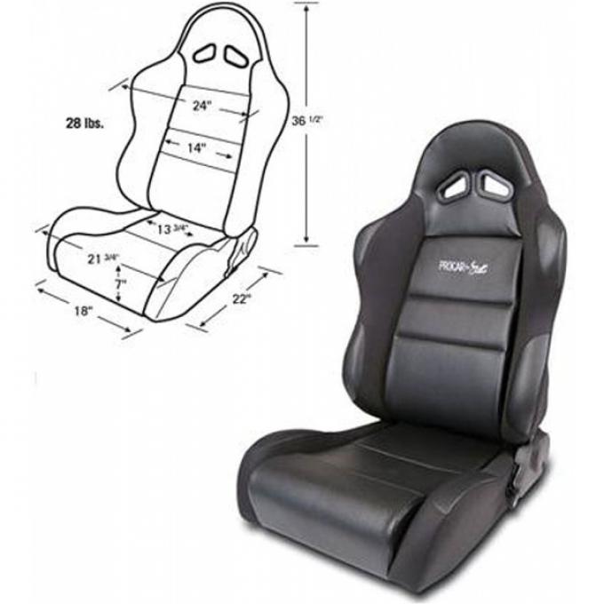 Chevelle & Malibu Bucket Seat, Sportsman Series, Left, 1964-1983