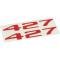 427 Red 3D Domed Adhesive Letters
