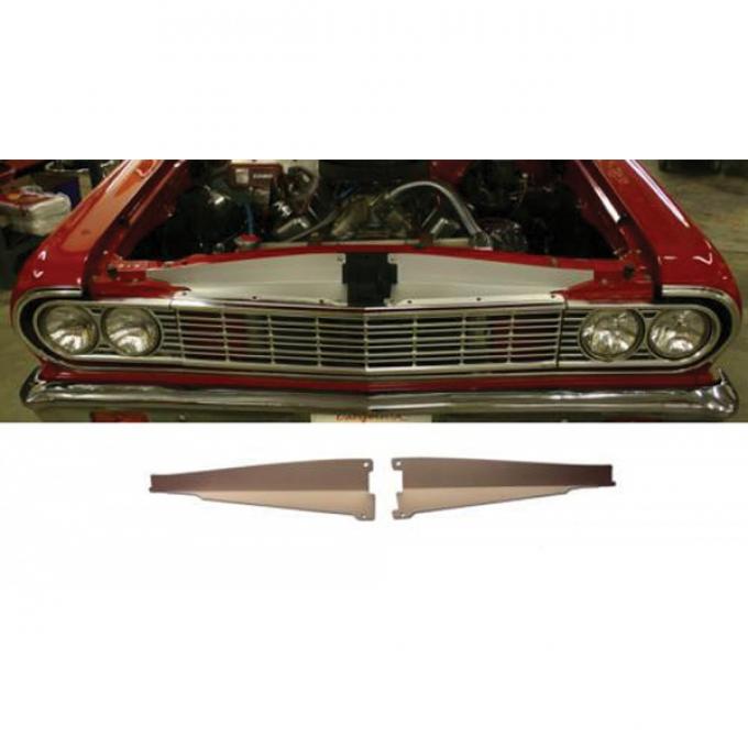 Chevelle Core Support Filler Panel, Anodized Aluminum, 1964