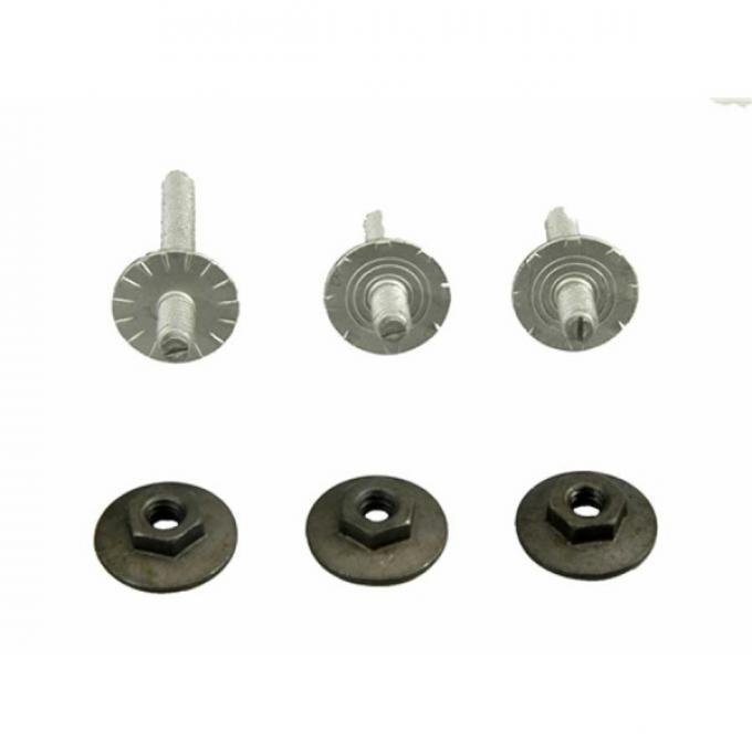 Quarter Window Stud And Nut Set, 1967-1969