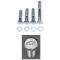 Chevelle Water Pump Bolt Set, Small Block, Chrome, For Cars With Short Water Pump, 1964-1972