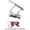 Chevelle Hood Hinges, Billet Aluminum, Air Frame, Natural, With Steel Hood, 1970-1972