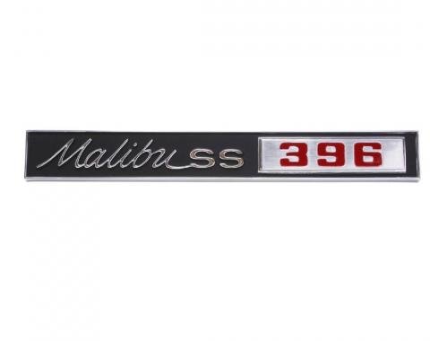 Trim Parts 65 Chevelle Z-16 Trunk Emblem, Malibu SS 396, Each 4208