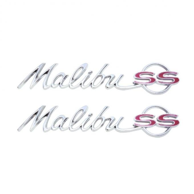 Trim Parts 64 Chevelle Malibu SS Rear Quarter Emblem, Pair 4010