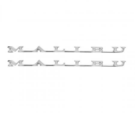 Trim Parts 69 Chevelle Rear Quarter Emblem, Malibu, Pair 4610