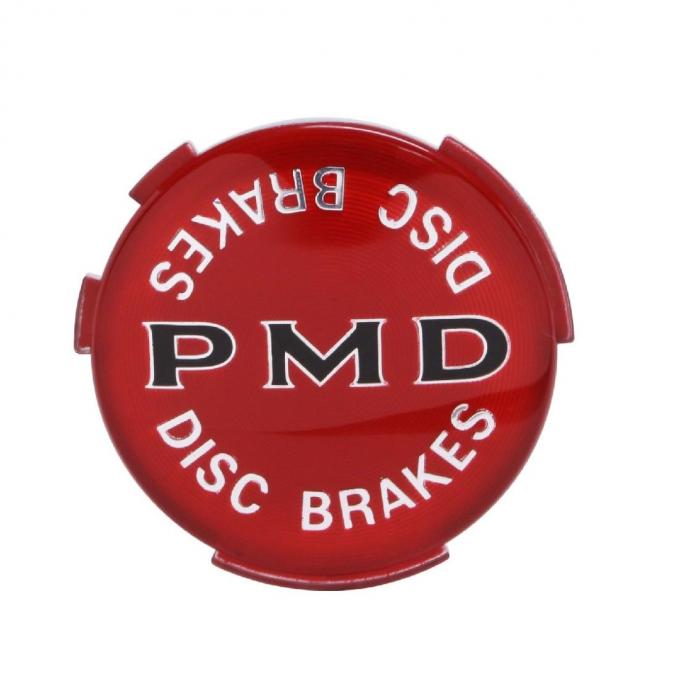 Trim Parts Wheel Cover Emblem, 2 7/16 Diameter, Red, Disc Brakes, Each 8205
