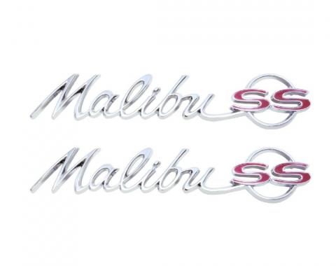 Trim Parts 64 Chevelle Malibu SS Rear Quarter Emblem, Pair 4010