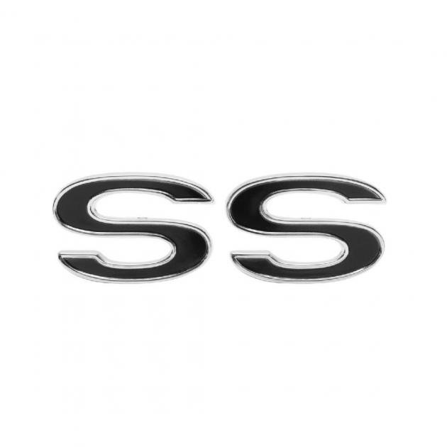 thumbnail interactive-video image 1 of 1969 Full-Size Chevrolet Impala Front Fender Emblem Pair – Chrome Die-Cast 1 of 5