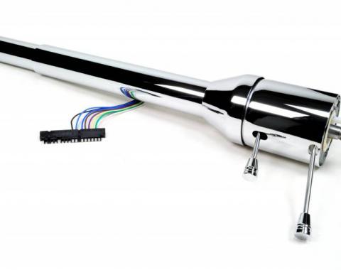 ididit Universal 35" Collapsible, Tilt Floor Shift, Chrome Plate 1300350020
