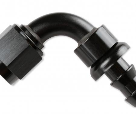 Mr. Gasket -6 an 90 Degree Push-on Hose Ends, Black 209006-BL