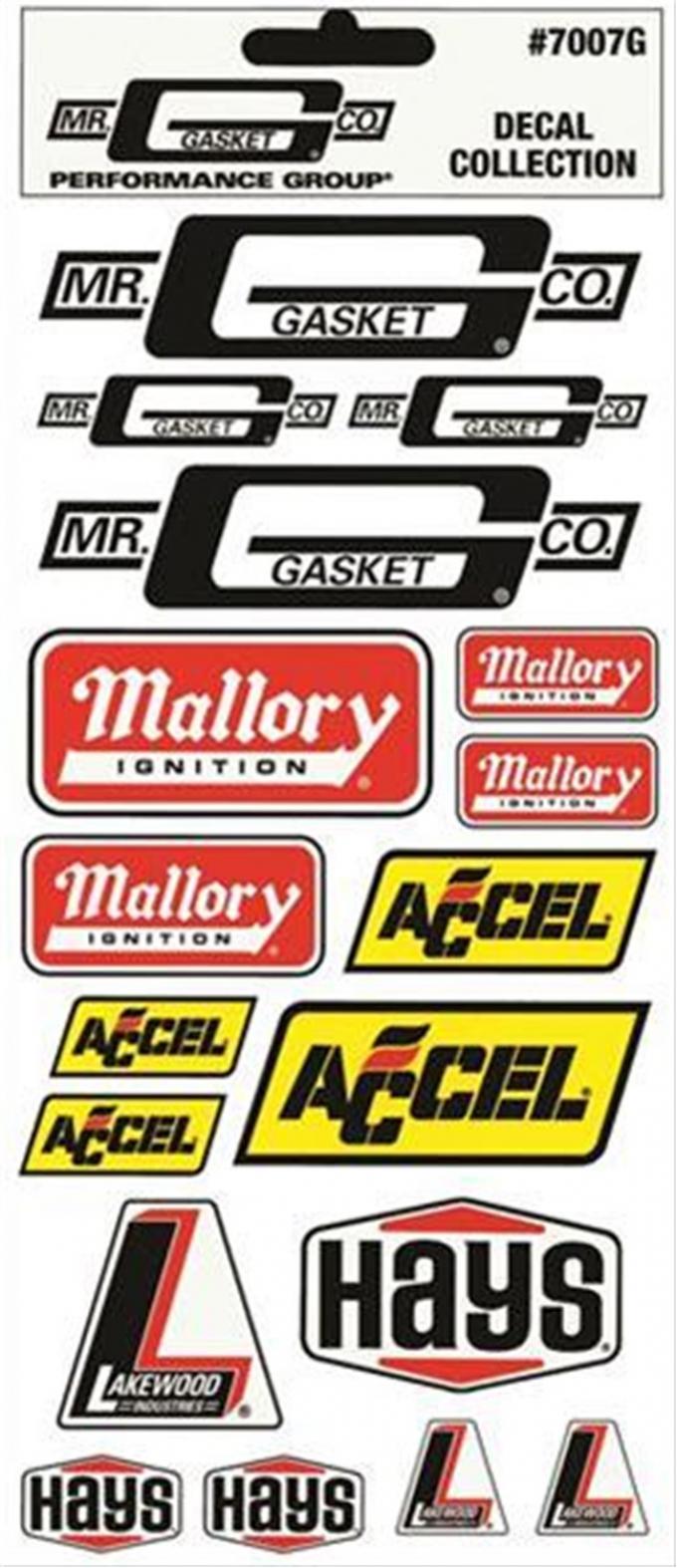 Mr. Gasket Decal Assortment 7007G