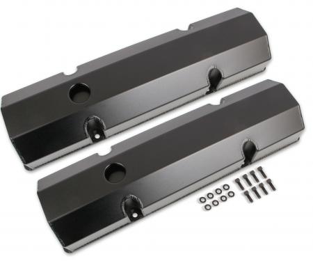 Mr. Gasket Fabricated Aluminum Valve Covers, Black Finish 6818BG