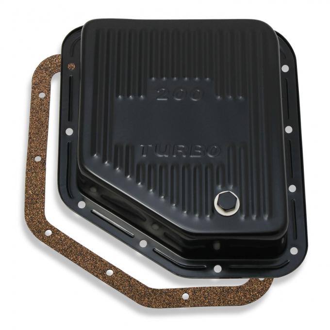 Mr. Gasket Transmission Oil Pan, Black Steel 9768BMRG