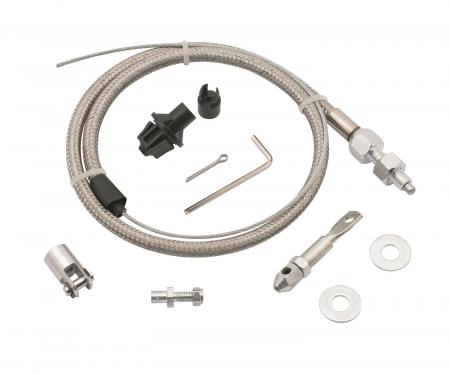 Mr. Gasket Throttle Cable Kit, Stainless Steel Braided 5657