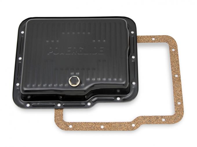 Mr. Gasket Transmission Oil Pan, Black Steel 9769BMRG