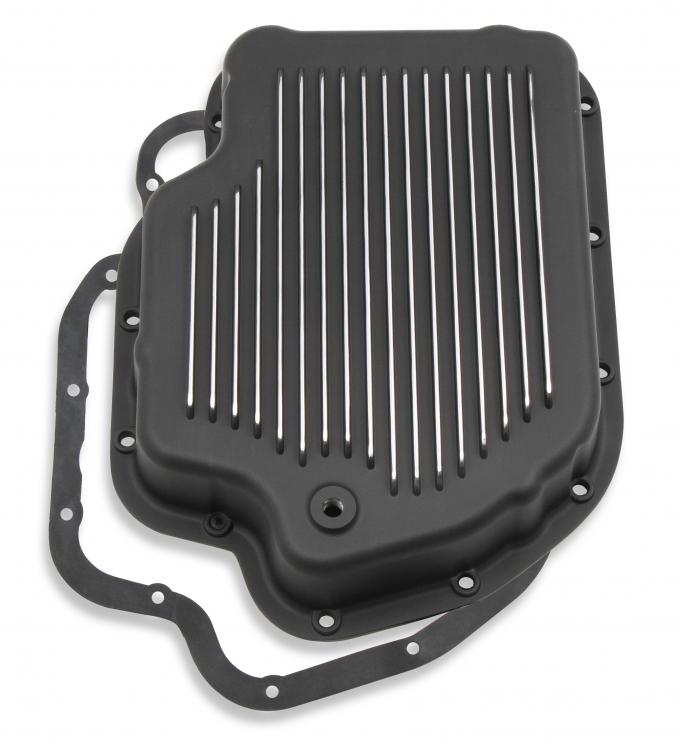 Mr. Gasket Transmission Oil Pan, Black Aluminum 9796BMRG