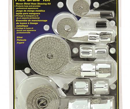 Mr. Gasket Flex-Braid Hose Sleeve Kit, Silver 8092