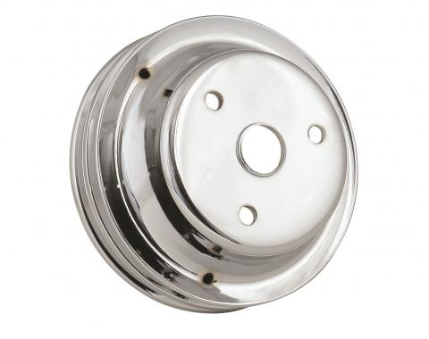 Mr. Gasket Crankshaft Pulley, Chrome, Double Groove 4977