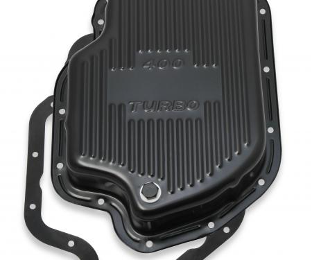 Mr. Gasket Transmission Oil Pan, Black Steel 9786BMRG