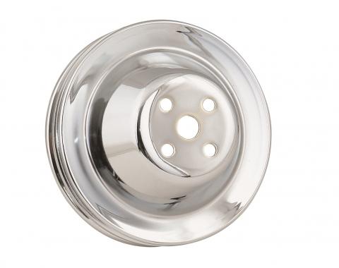 Mr. Gasket Water Pump Pulley, Chrome, Double Groove 4971