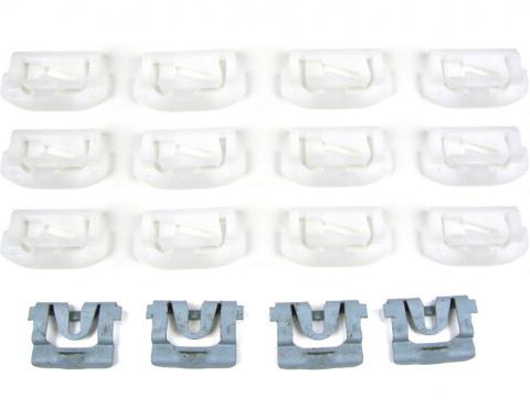 Precision This clip kit consists of 16 pieces with two different styles, one plastic, one metal. Reverse engineered from originals for accurate reproduction. PCK-934-78