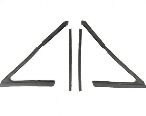 Precision Vent Glass Weatherstrip Seal Kit, Left and Right 4 Piece Kit, Fits 2 Door Sedans VWK 1210 66